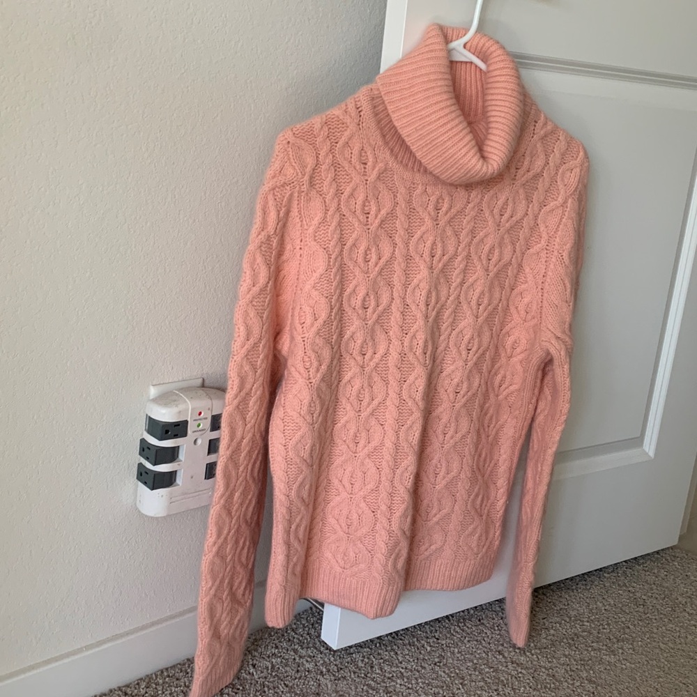 Salmon Peach Super Soft lamb wool sweater XL - Picture 6 of 10